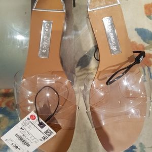 Zara transparent flat sandals
